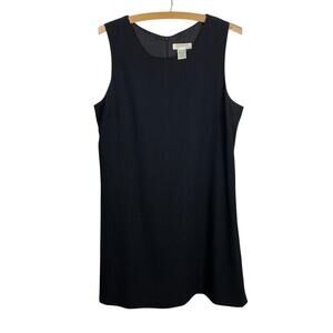 Vtg. 90s Express Black Sleeveless Shift Dress Size 11/12 Minimalist Effortless